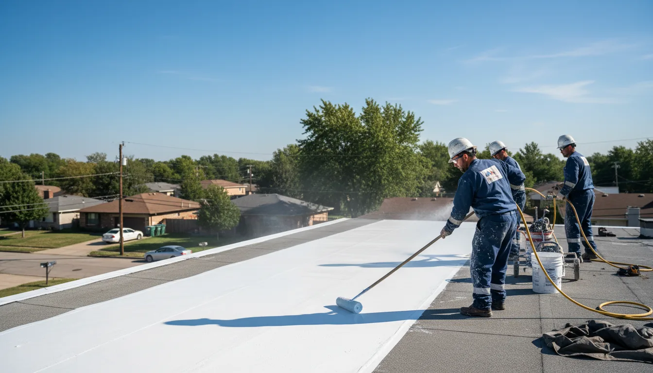 Commercial roof coating in Garland City, AR near me